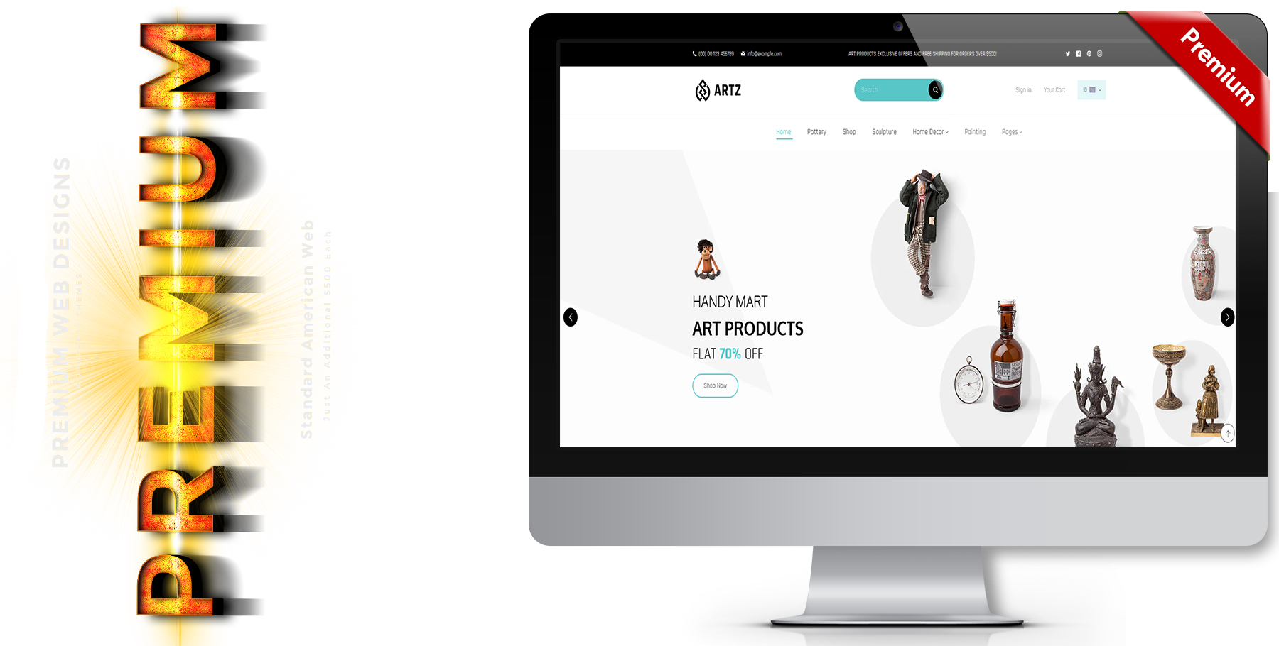 A website design in art named artz