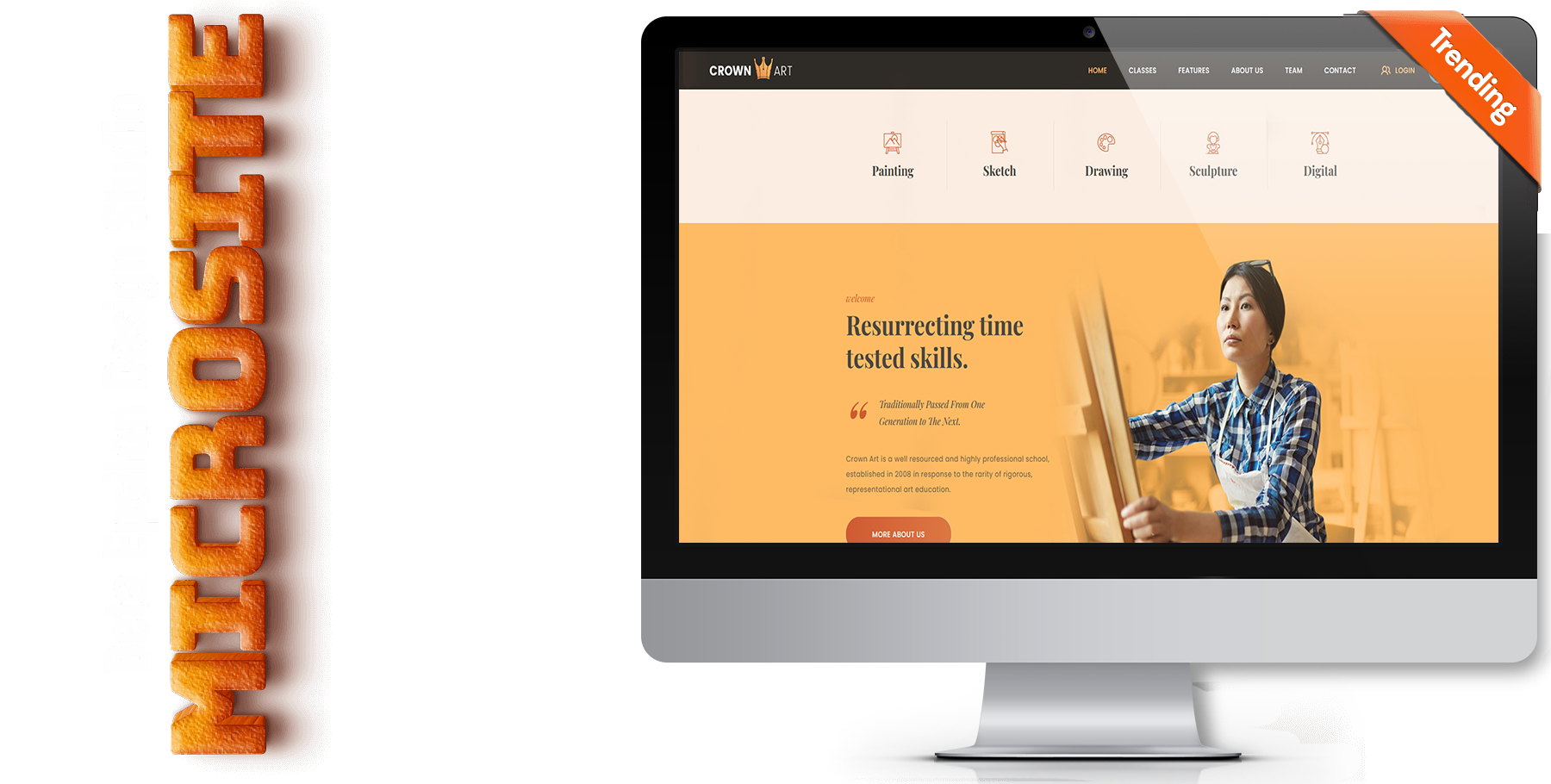 A website design in art named crown art