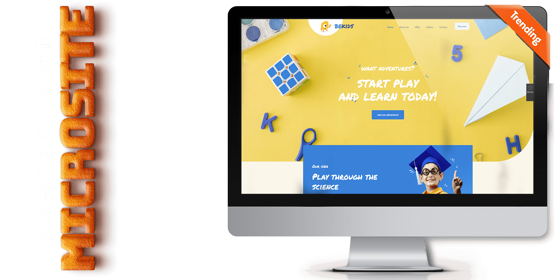 A website design in Child Care called BeKids