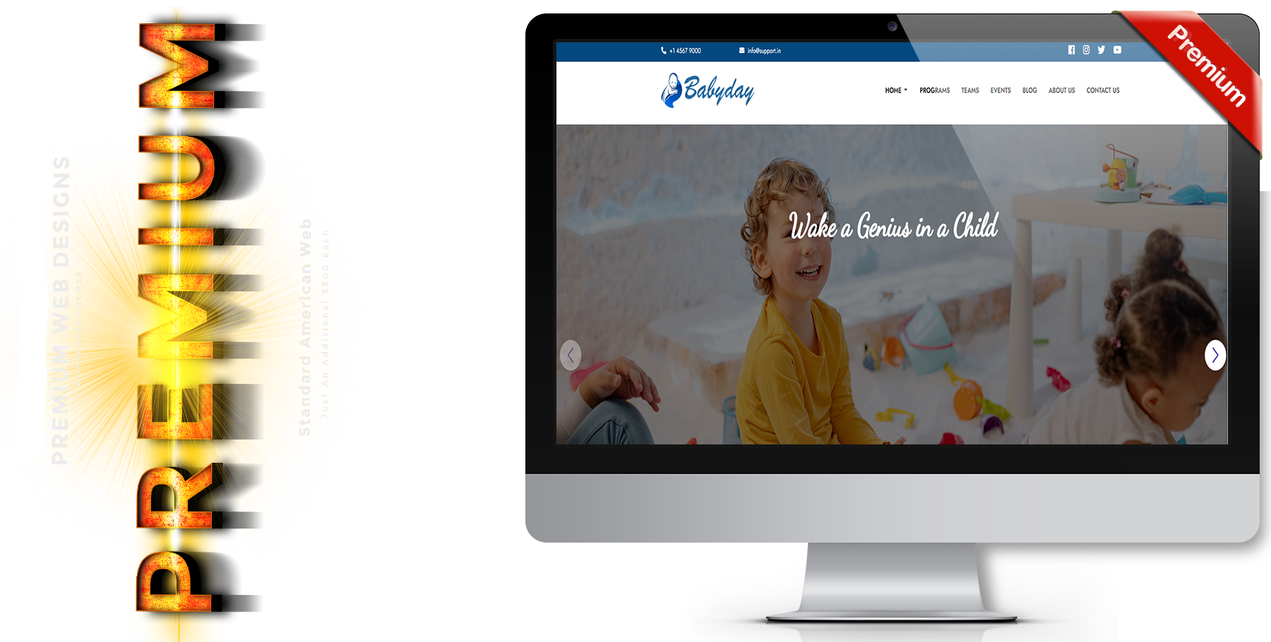 A website design in Child Care