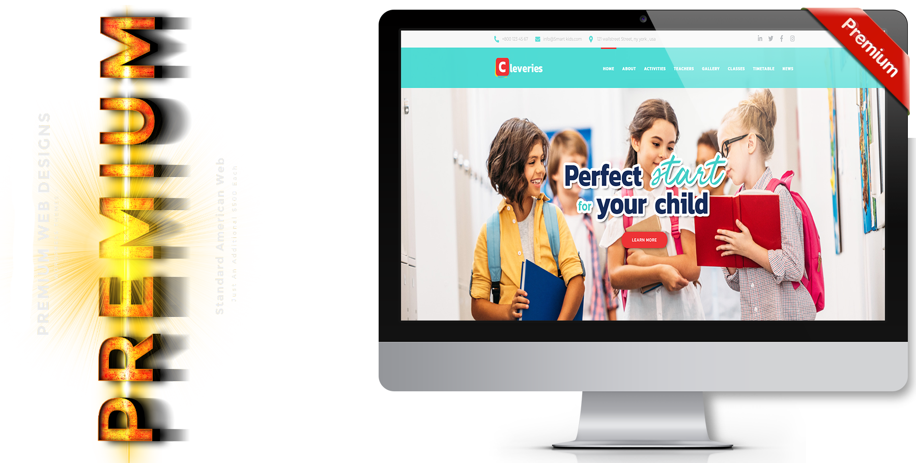 A website design in Child Care