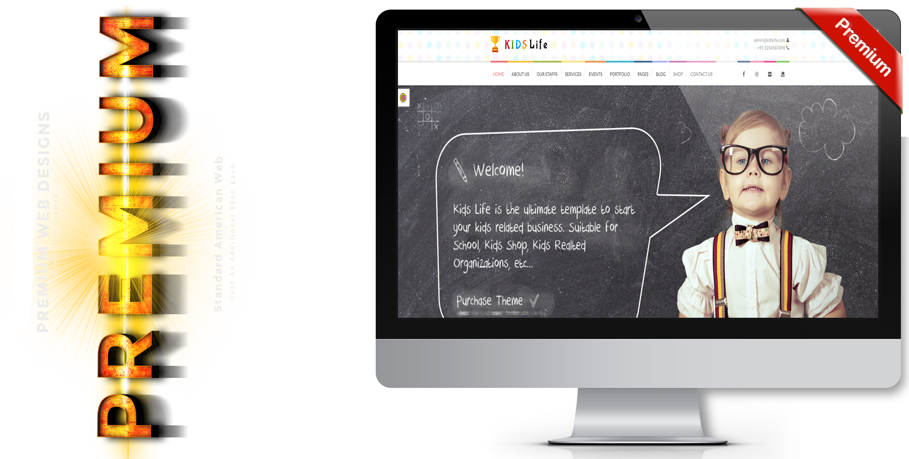 A website design in Child Care