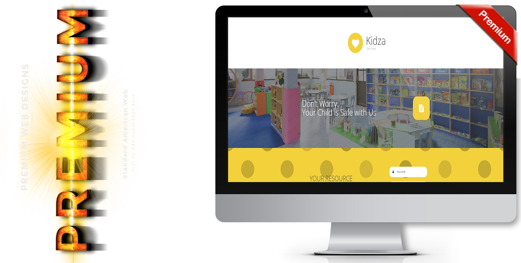 A website design in Child Care