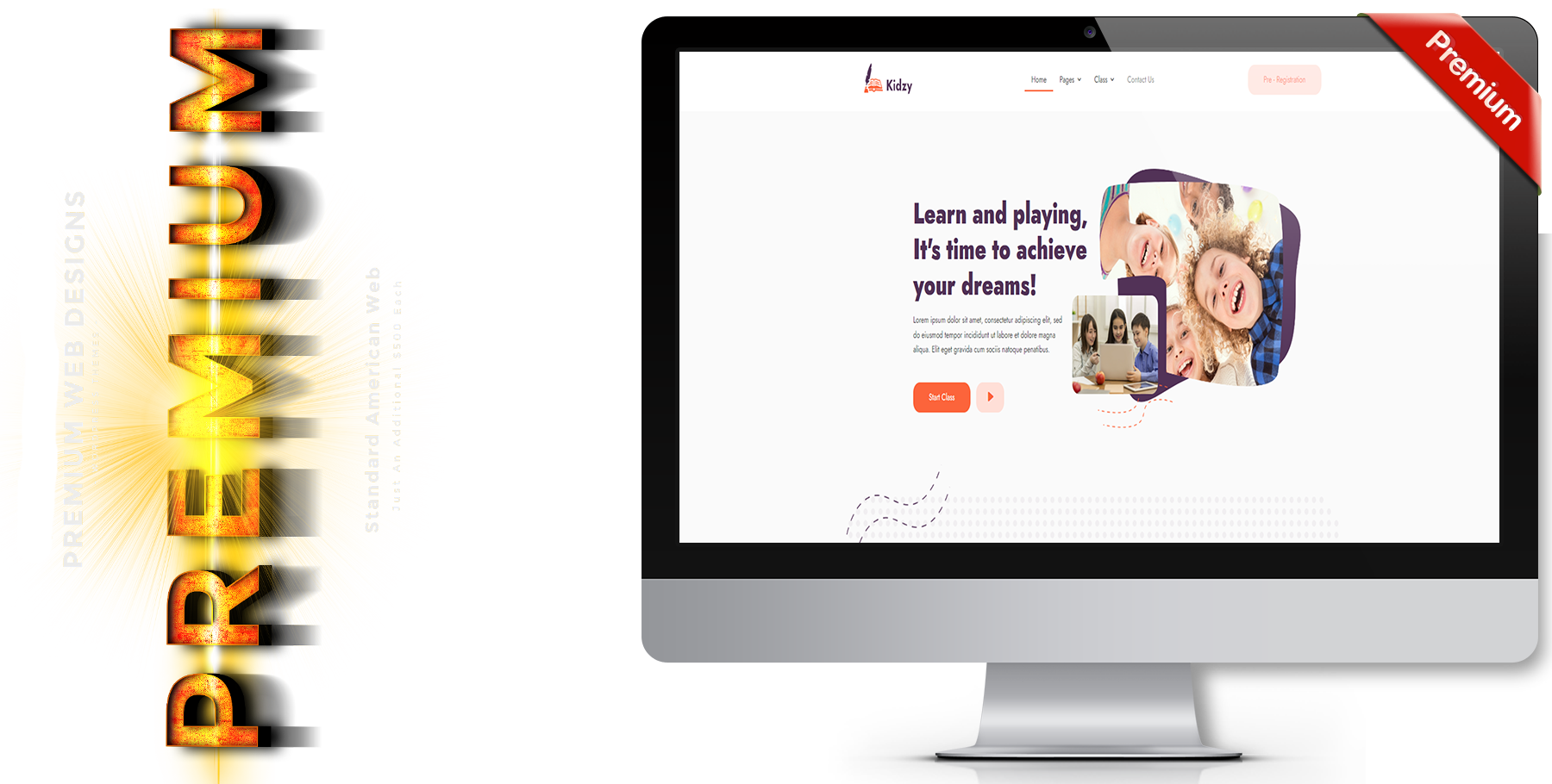 A website design in Child Care
