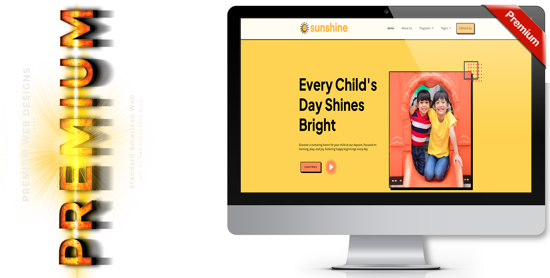 A website design in Child Care