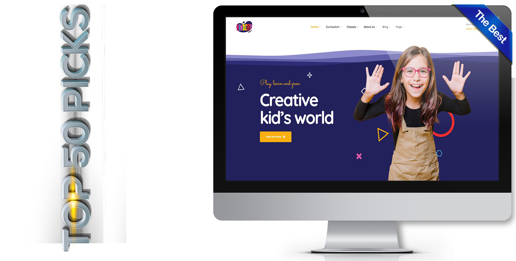 A website design in Child Care called Kindero