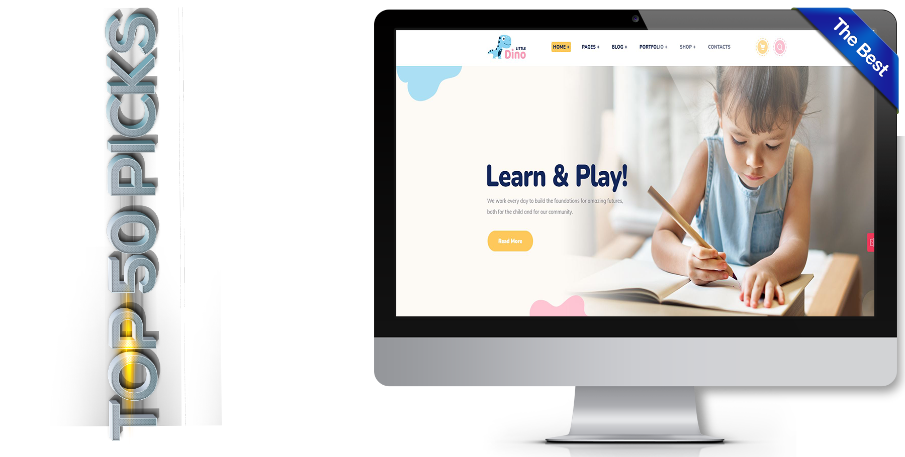 A website design in Child Care called LittleDino