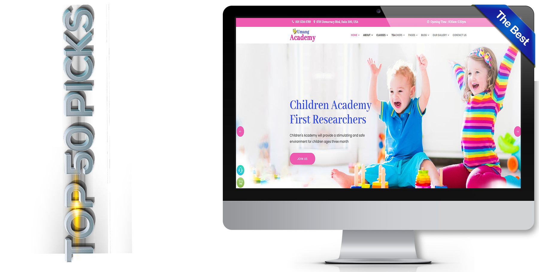 A website design in Child Care called Umang Academy