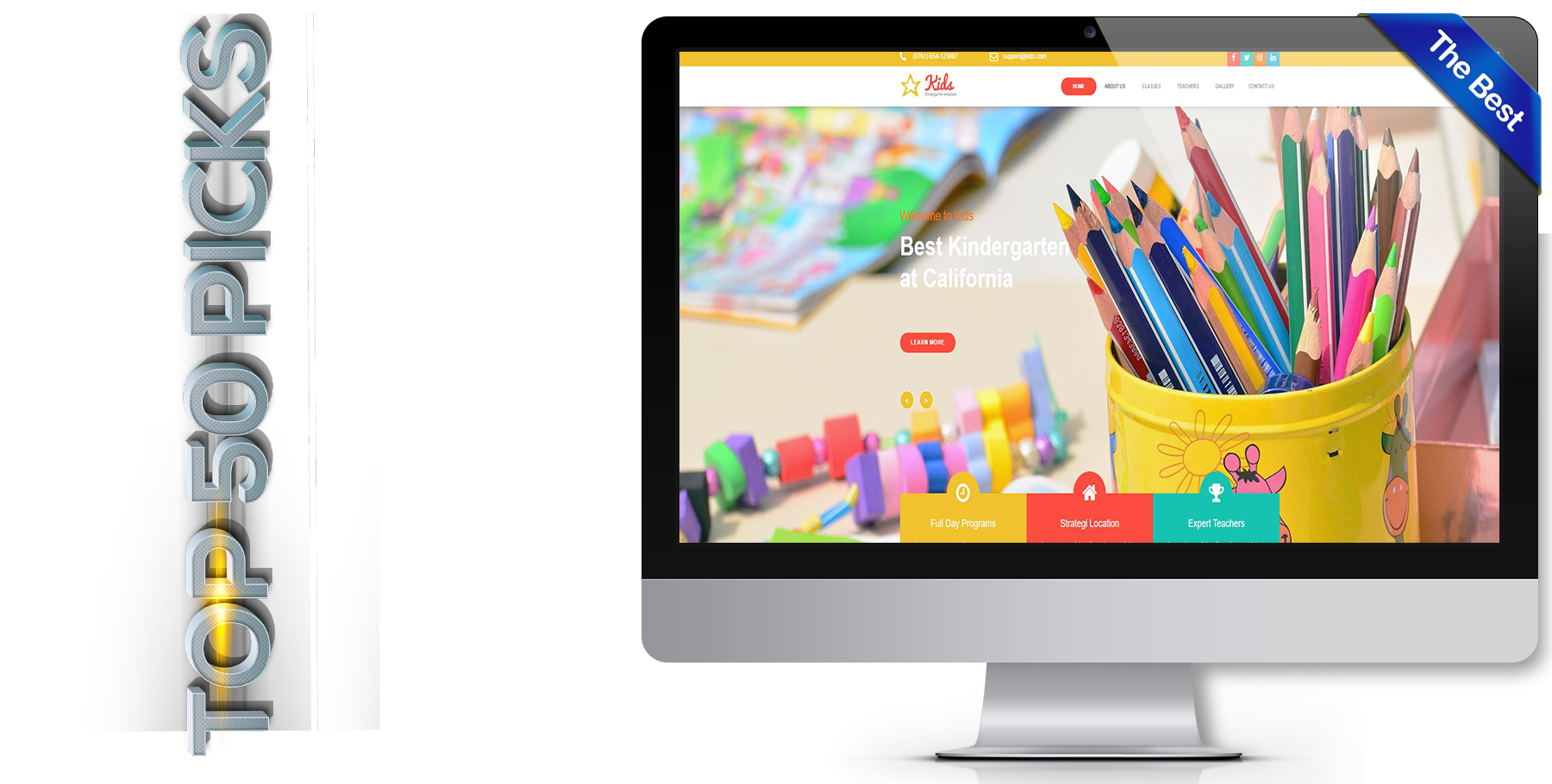 A website design in Child Care called Kids