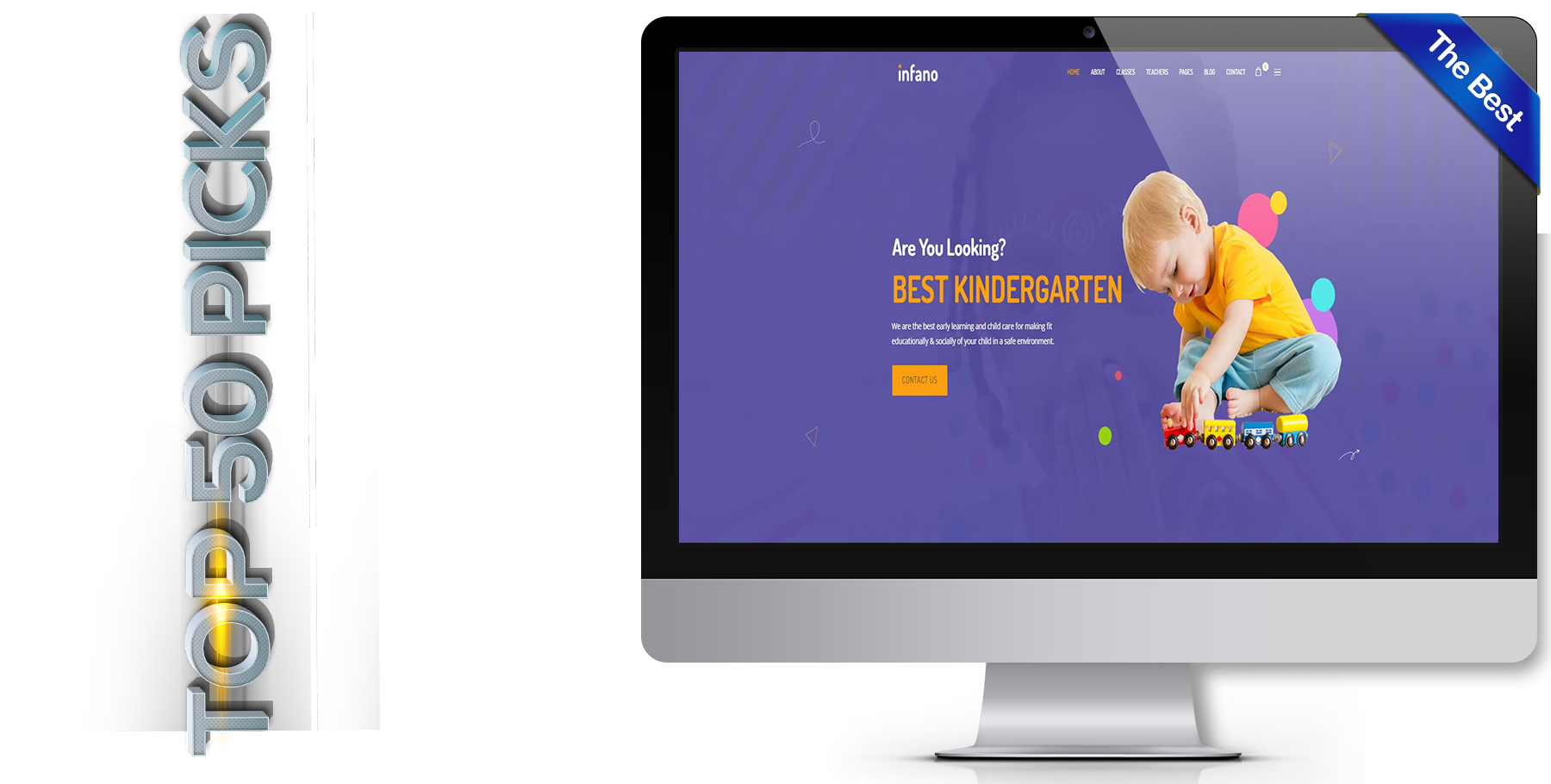 A website design in Child Care called Infano