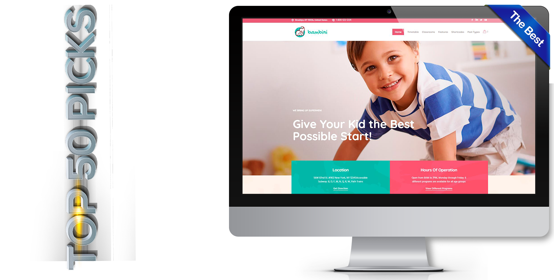 A website design in Child Care called Bambini