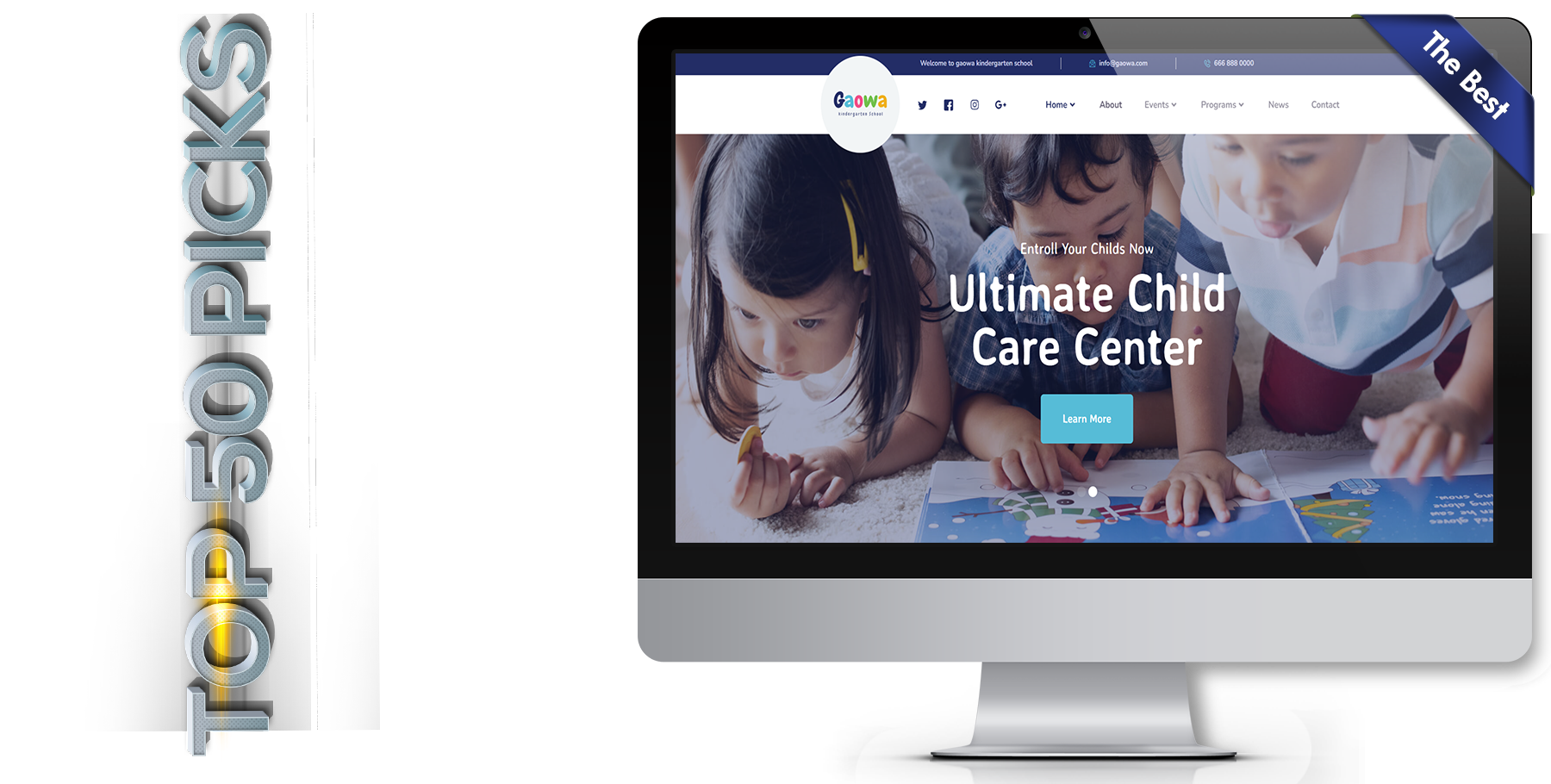 A website design in Child Care called Gaowa