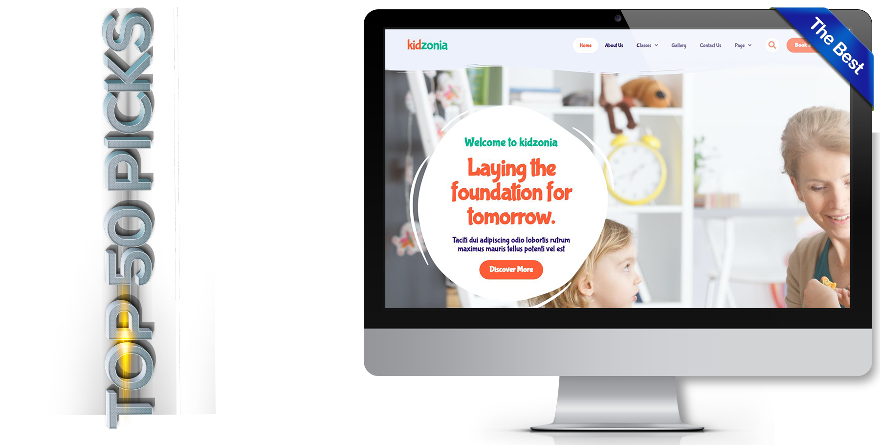 A website design in Child Care called Kidzonia