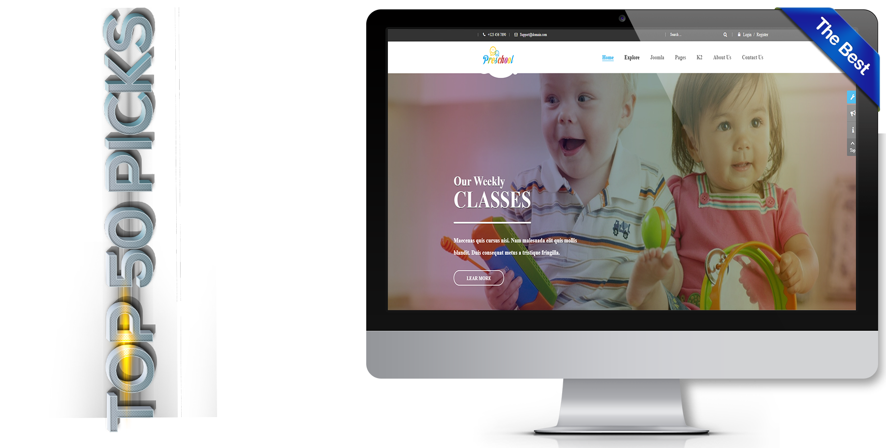 A website design in Child Care called Preschool