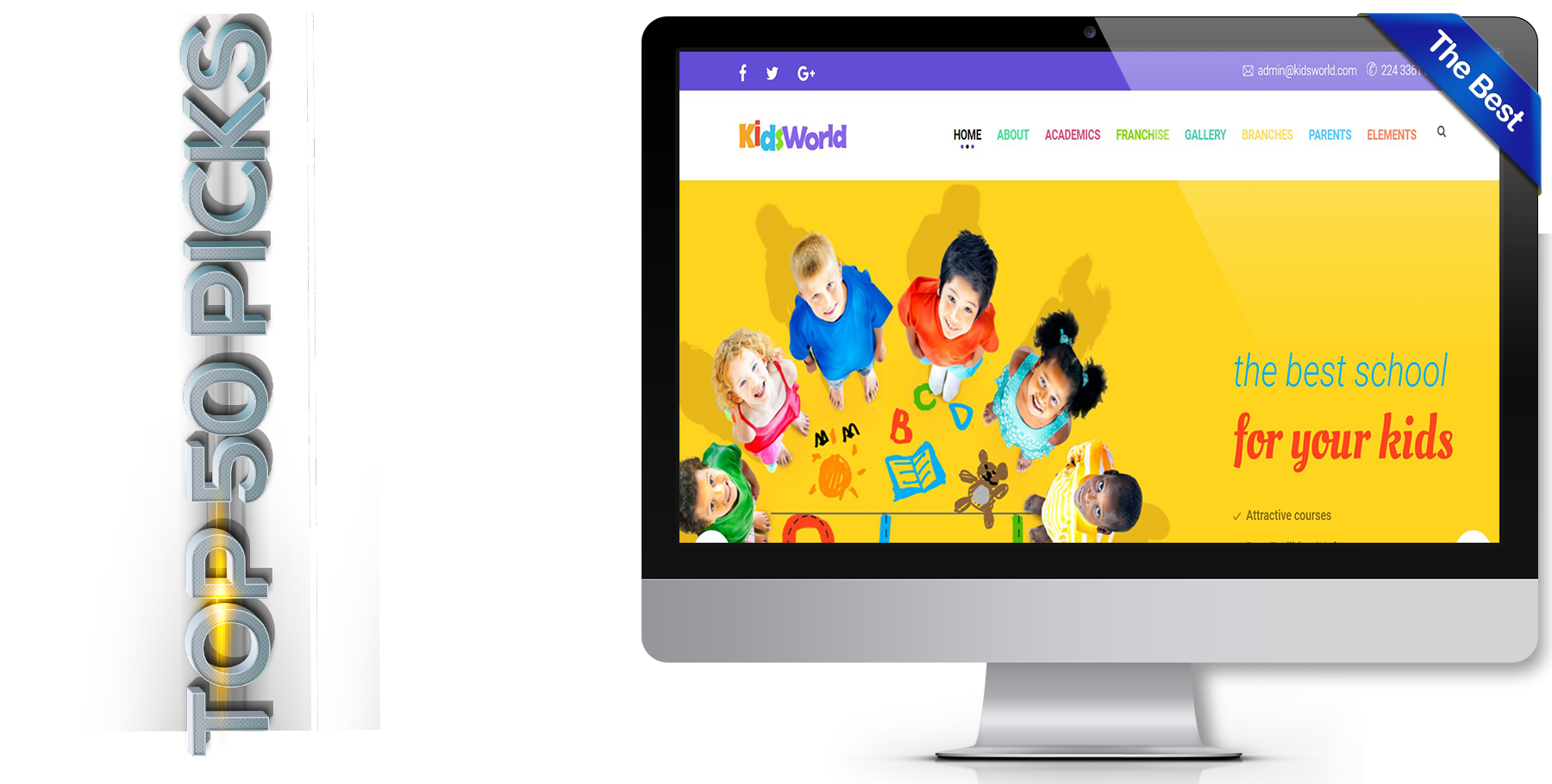 A website design in Child Care called Kids Heaven