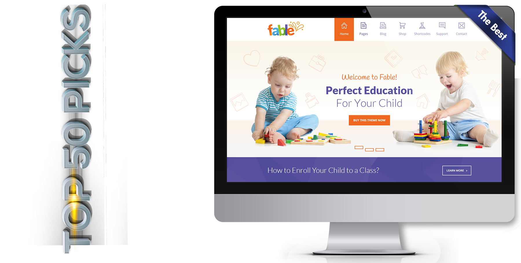 A website design in Child Care called Fable