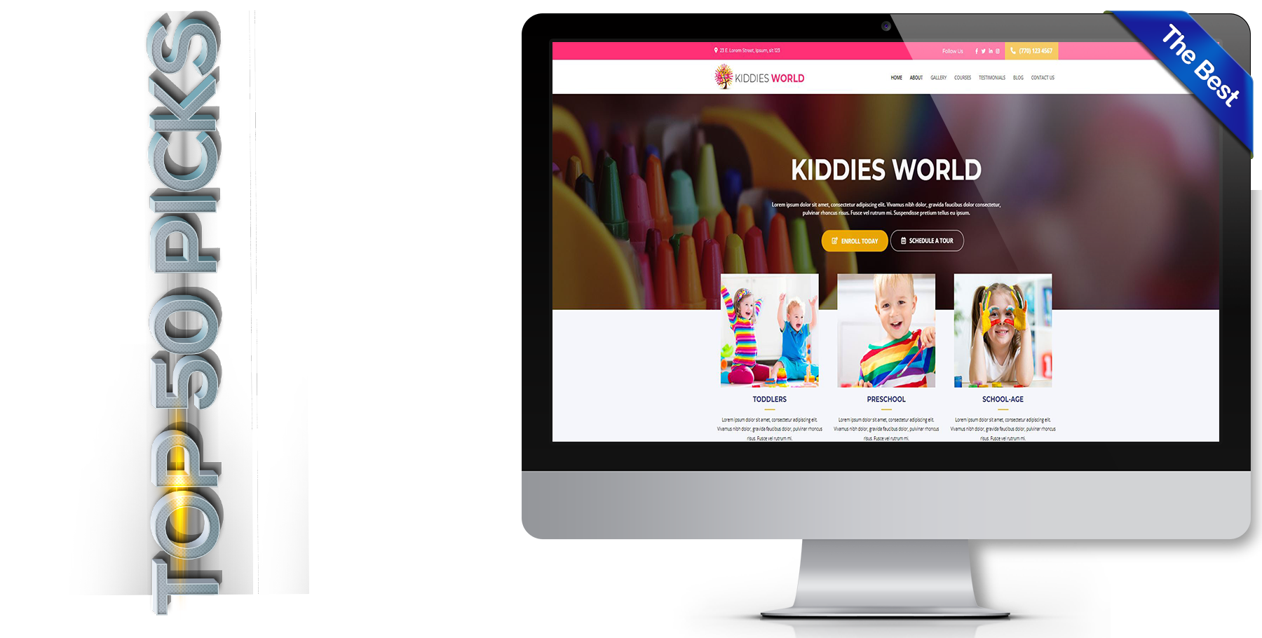 A website design in Child Care called Kiddies