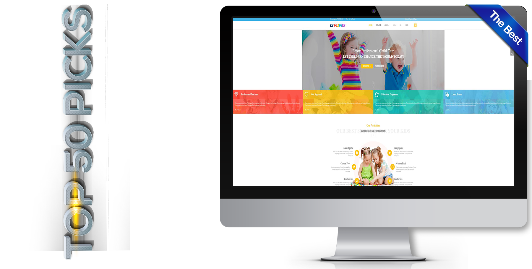 A website design in Child Care called UKing