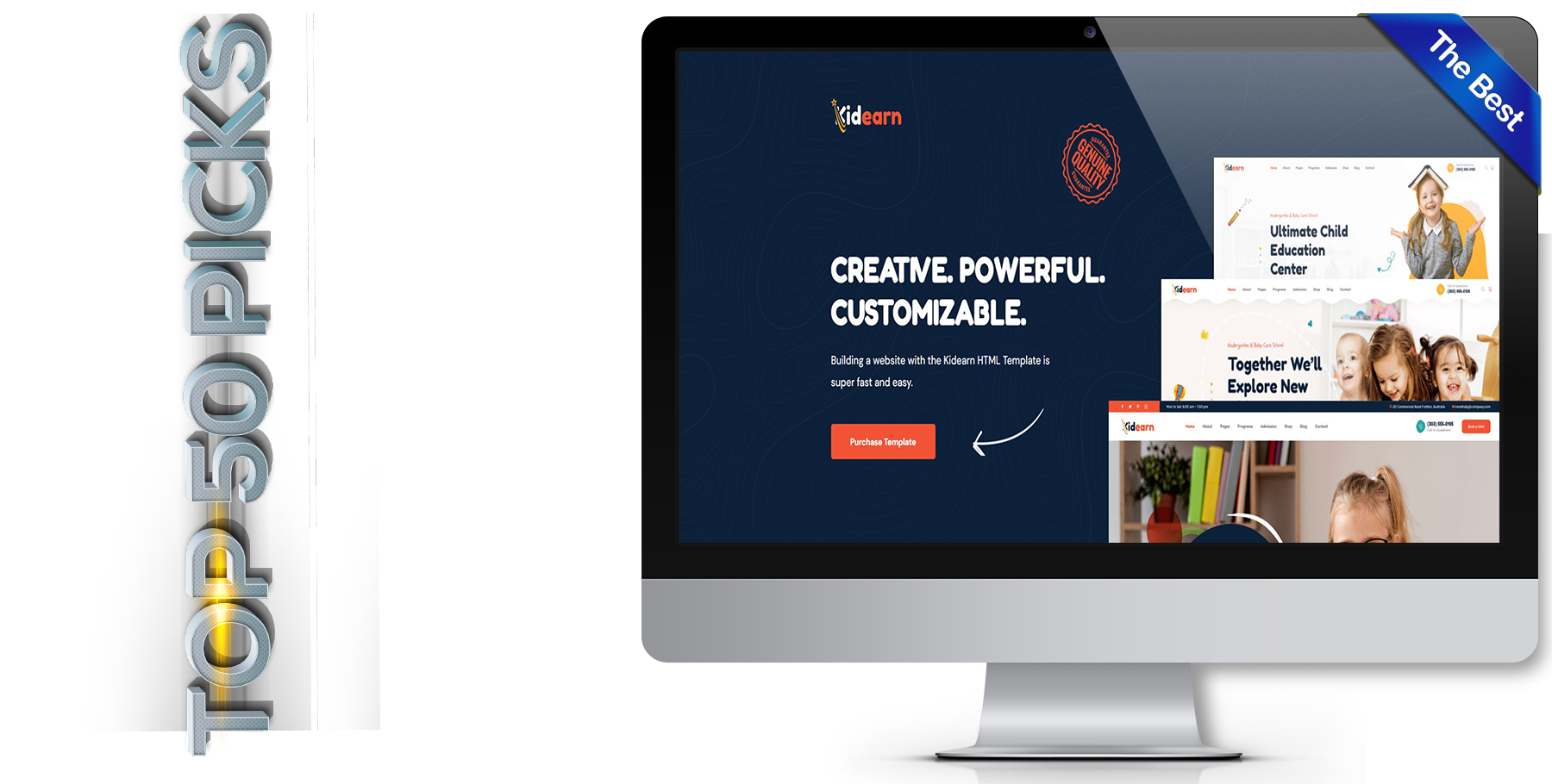 A website design in Child Care called Kidearn