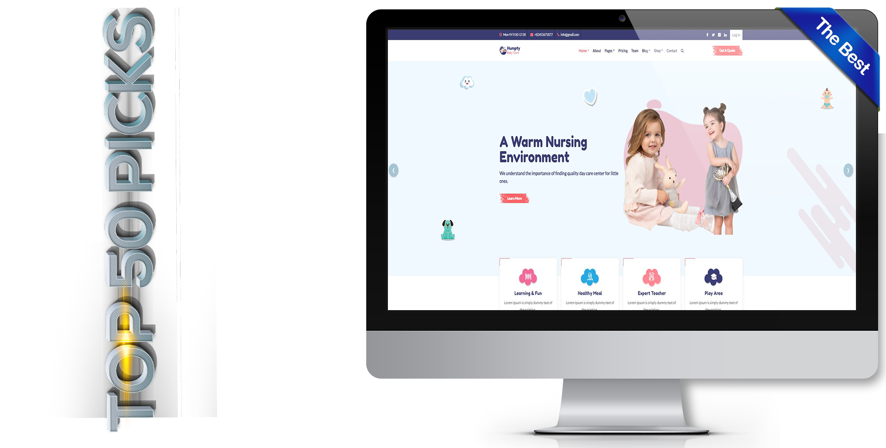 A website design in Child Care called Humpty