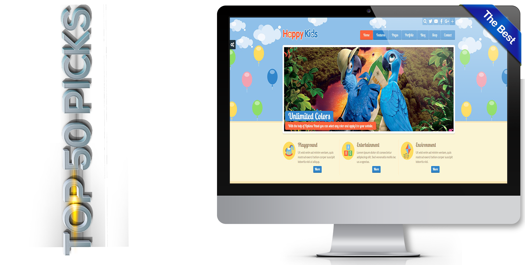 A website design in Child Care called Happy Kids