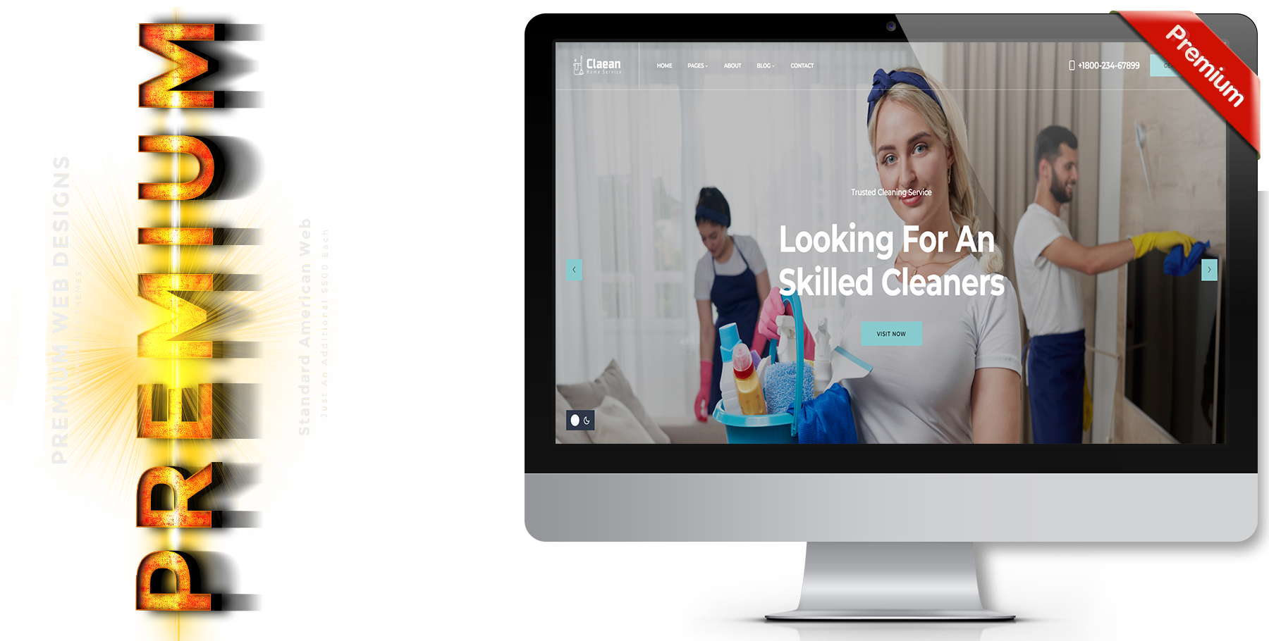 A website design in Cleaning Service