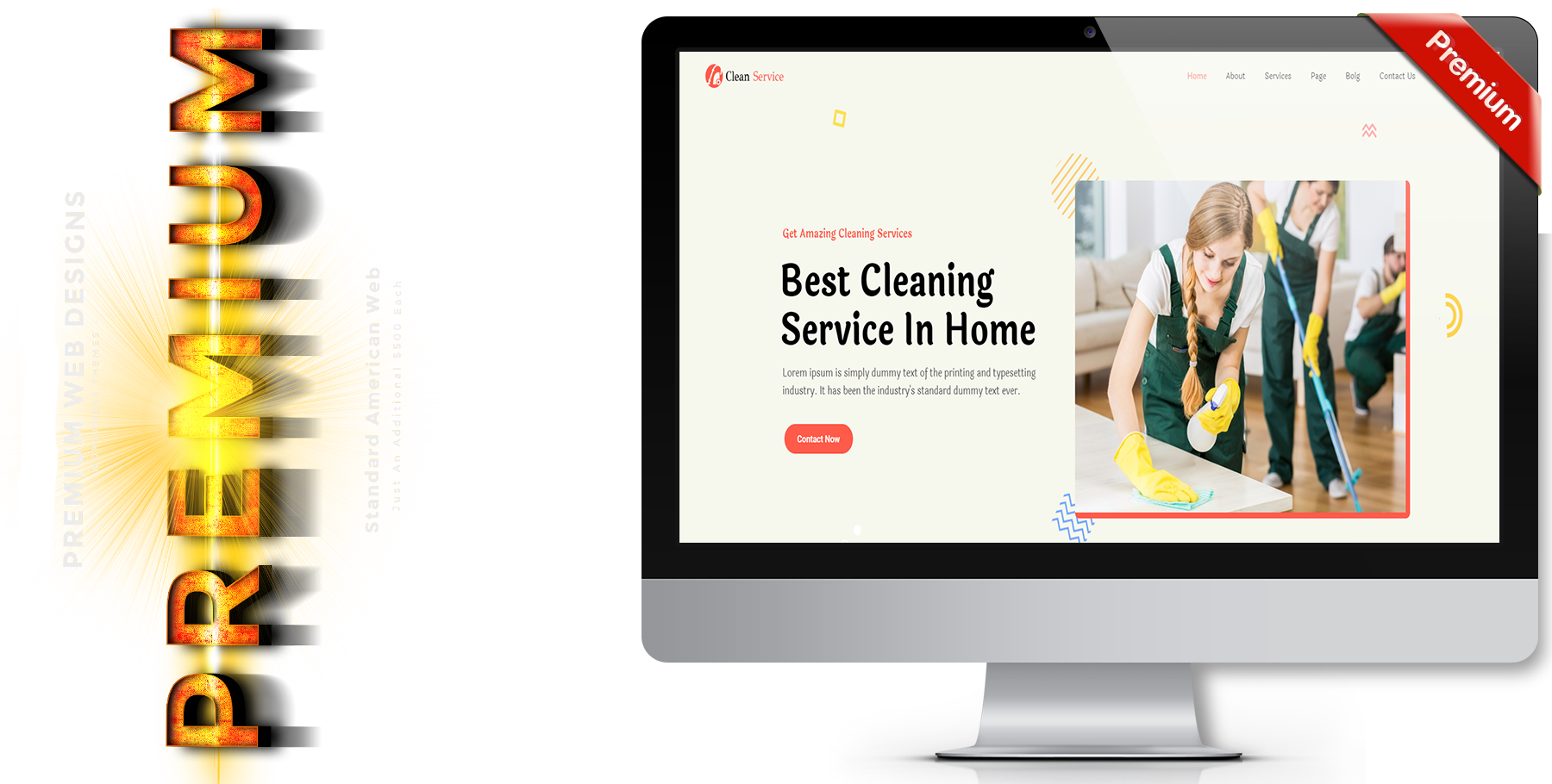 A website design in Cleaning Service