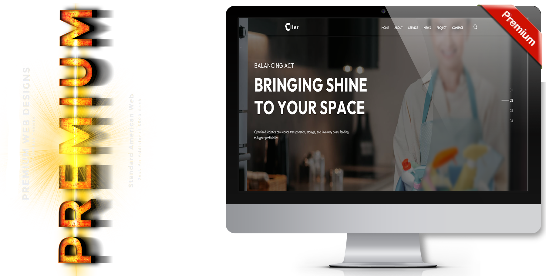 A website design in Cleaning Service