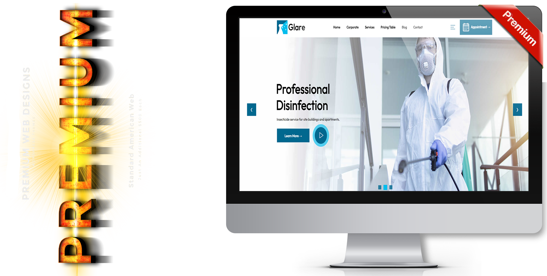 A website design in Cleaning Service