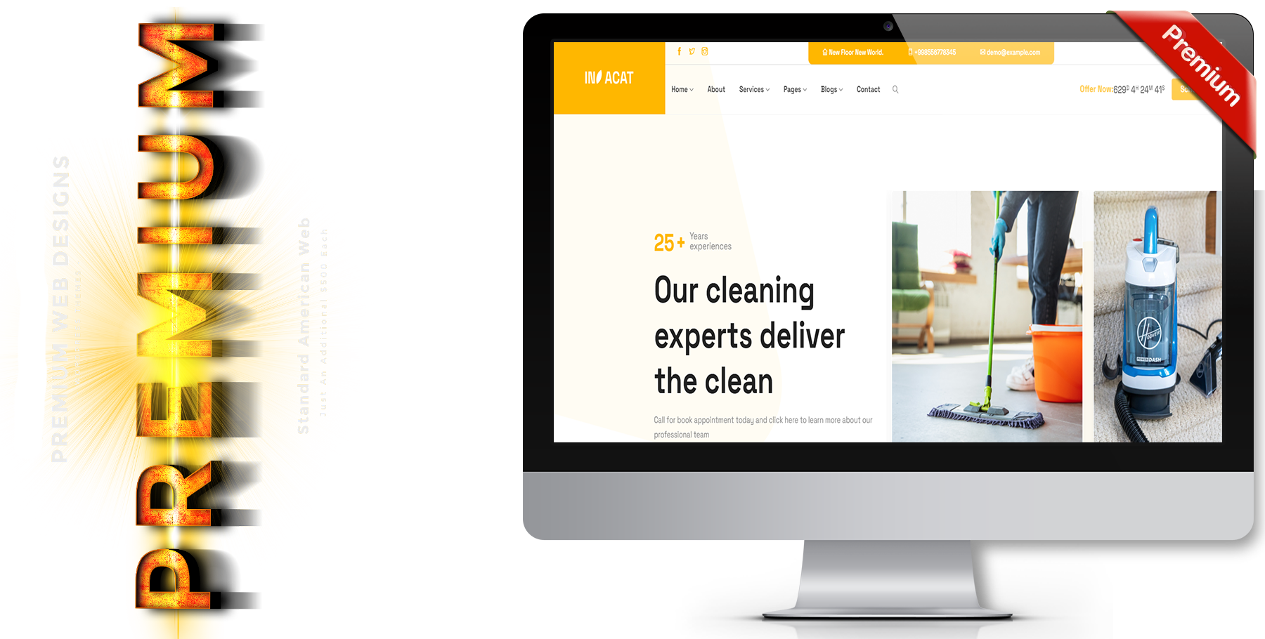A website design in Cleaning Service