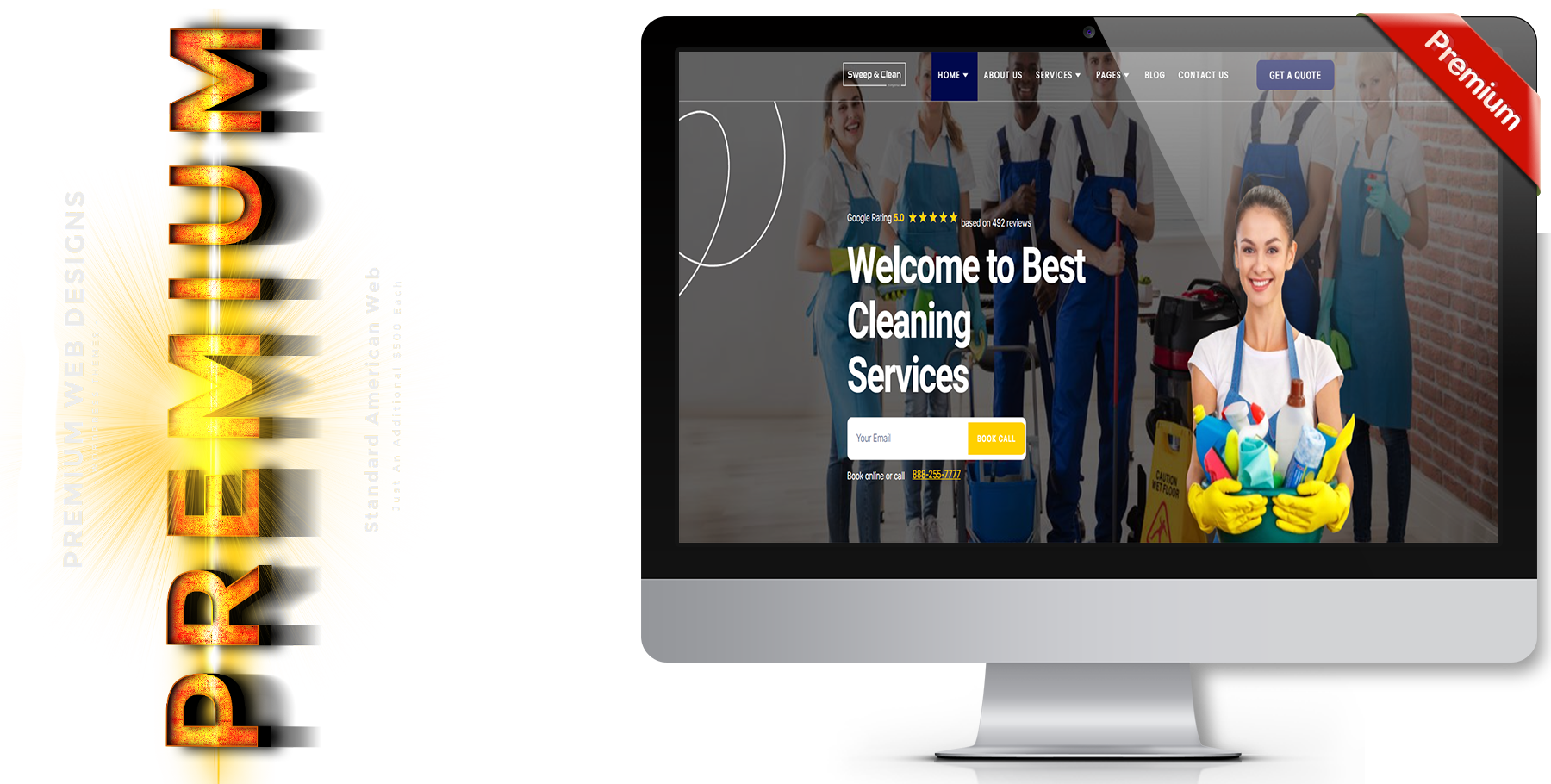 A website design in Cleaning Service