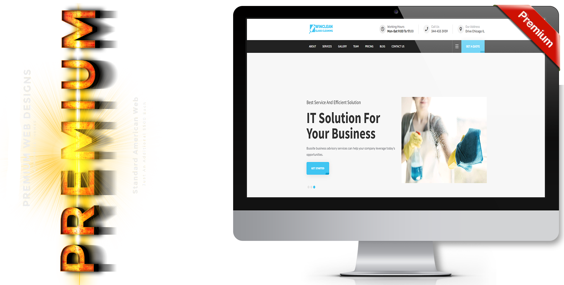 A website design in Cleaning Service