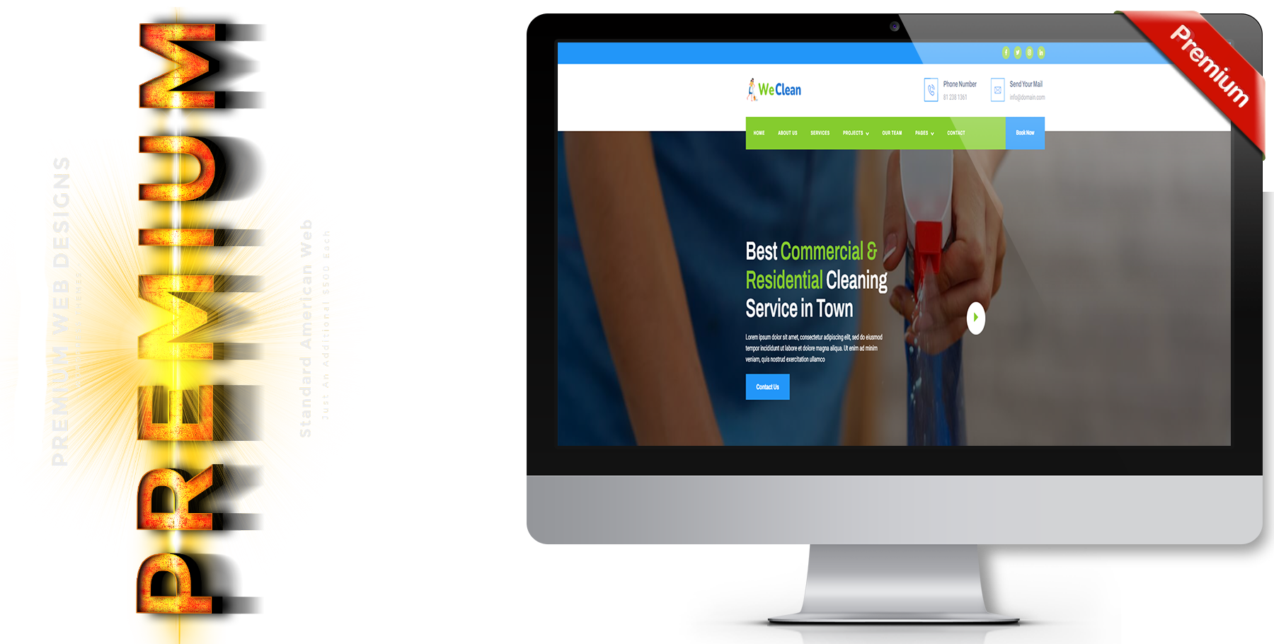 A website design in Cleaning Service