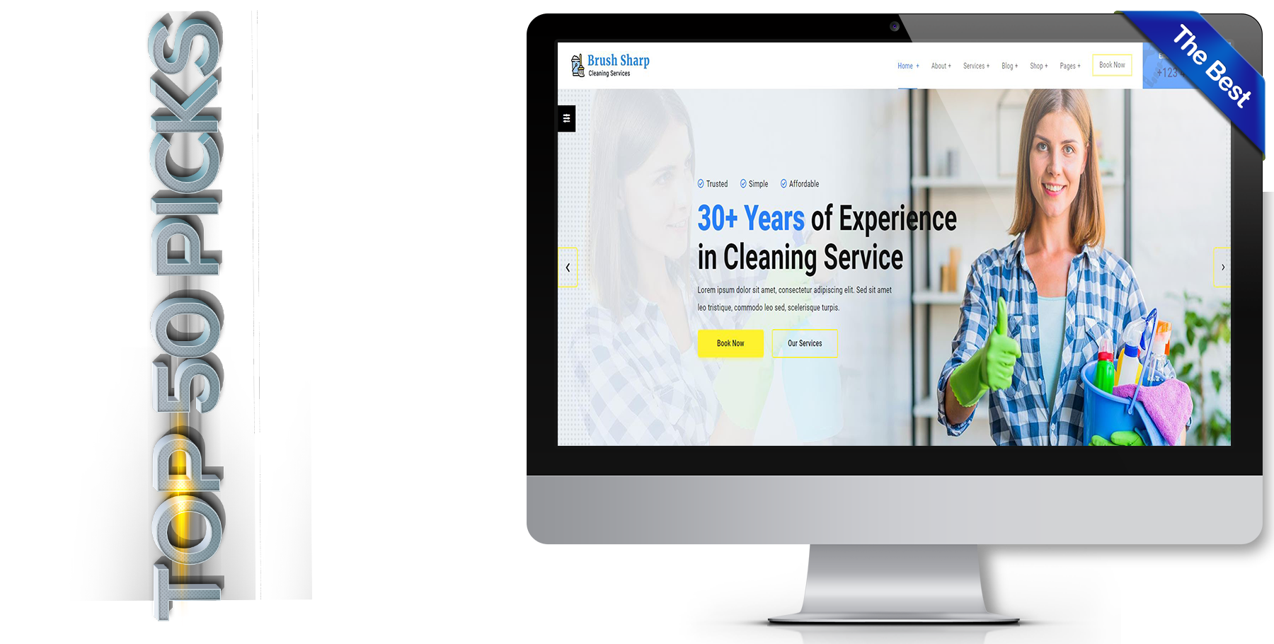 A website design in Cleaning Service called Brush Sharp