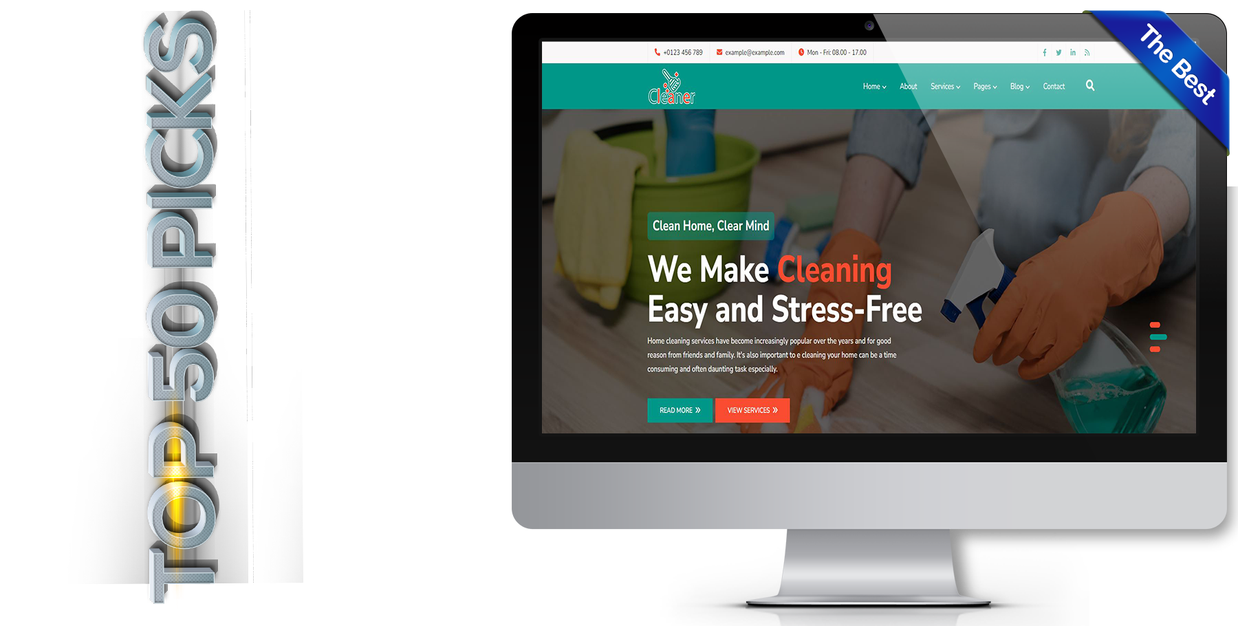 A website design in Cleaning Service called Cleaner