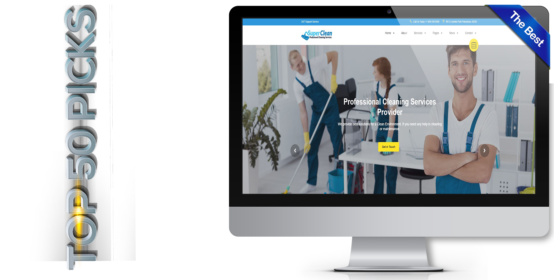 A website design in Cleaning Service called Super clean 2