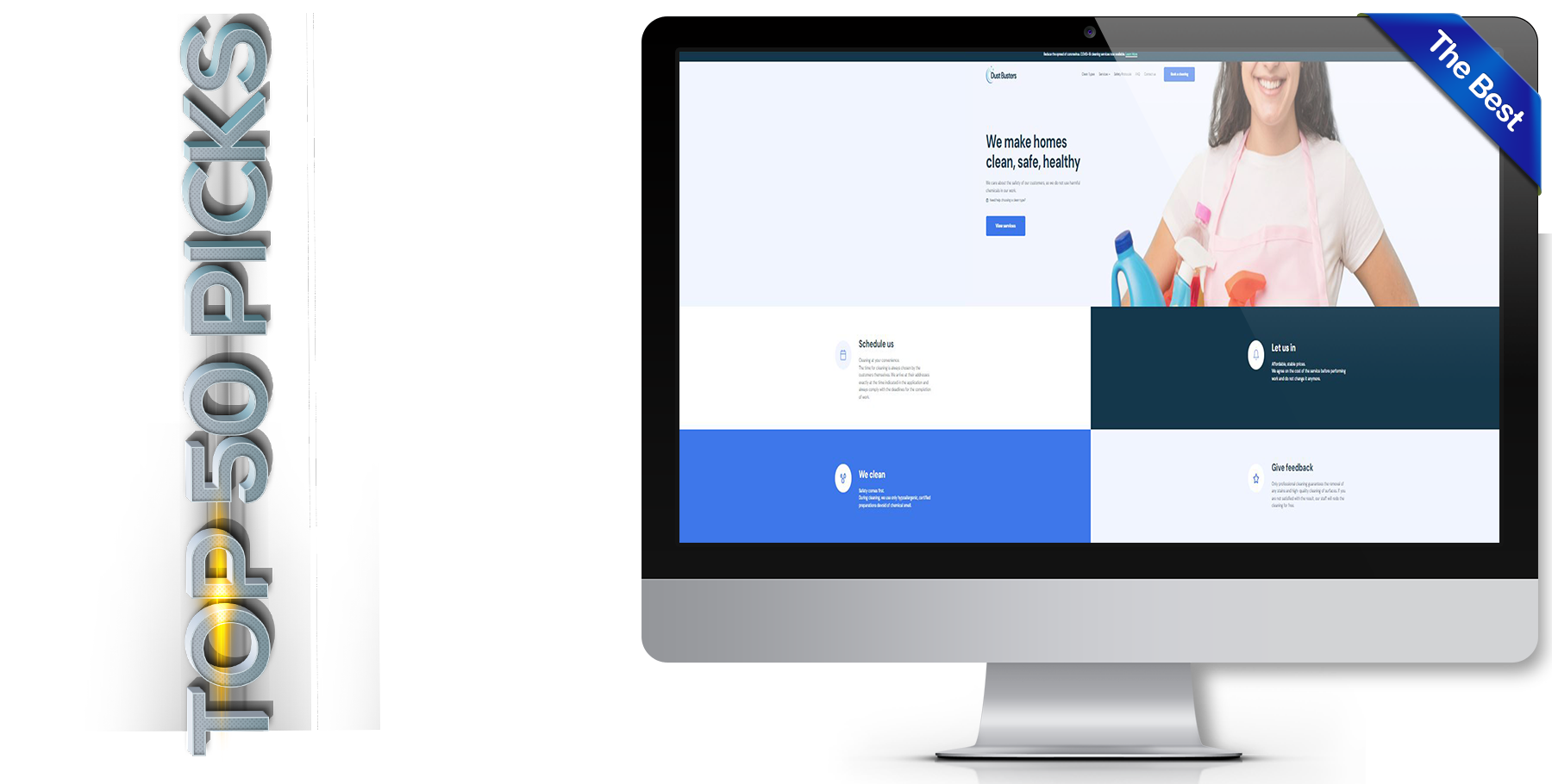 A website design in Cleaning Service called Dust Busters
