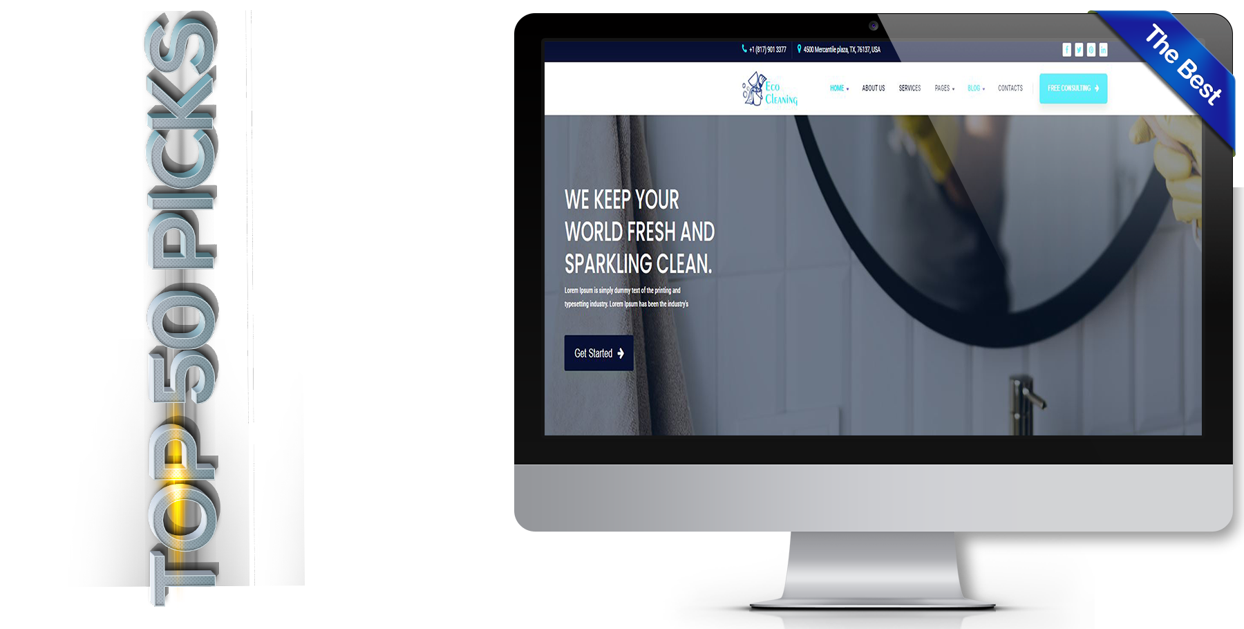 A website design in Cleaning Service called Eco Cleaning
