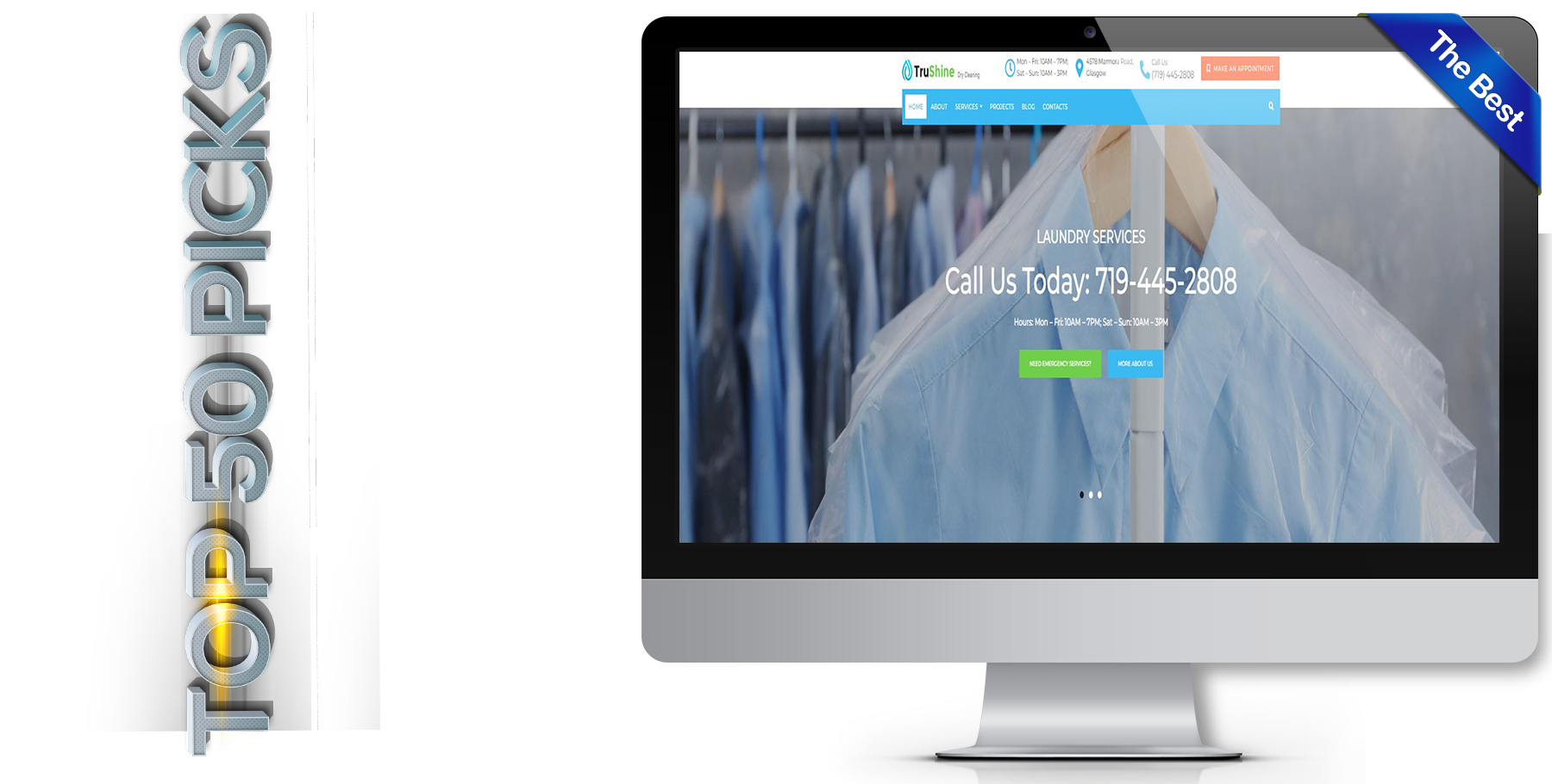 A website design in Cleaning Service called Trushine