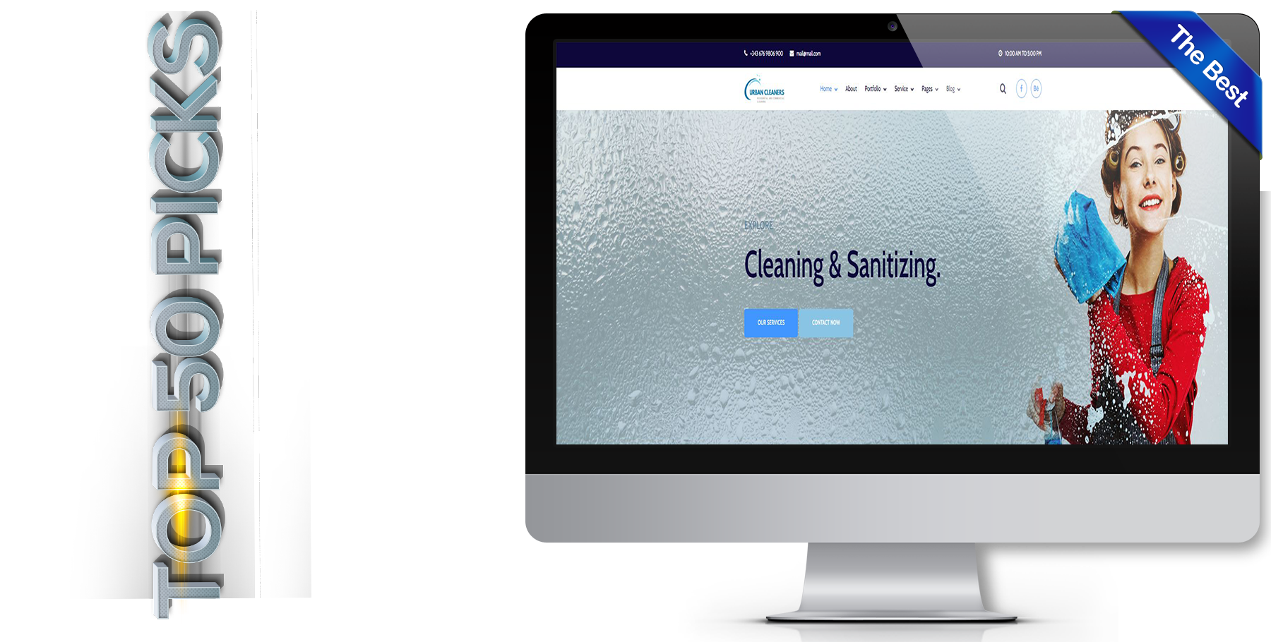 A website design in Cleaning Service called Urban Cleaners