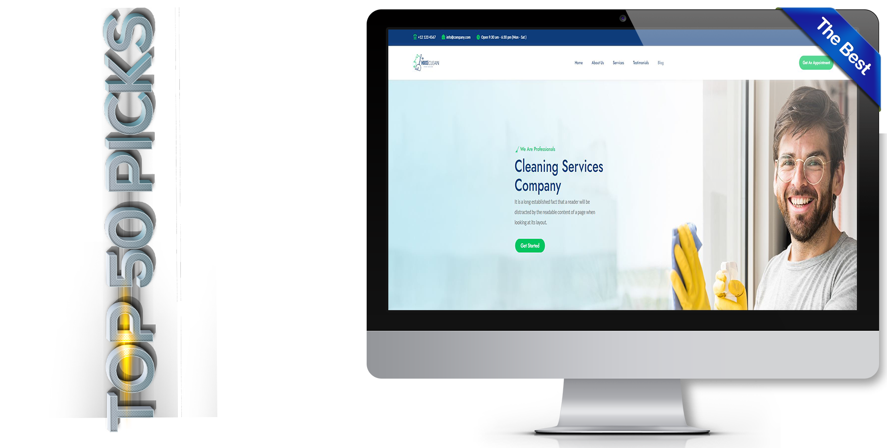 A website design in Cleaning Service called Washall