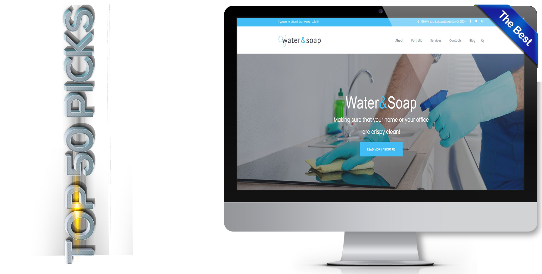 A website design in Cleaning Service called Water And Soap