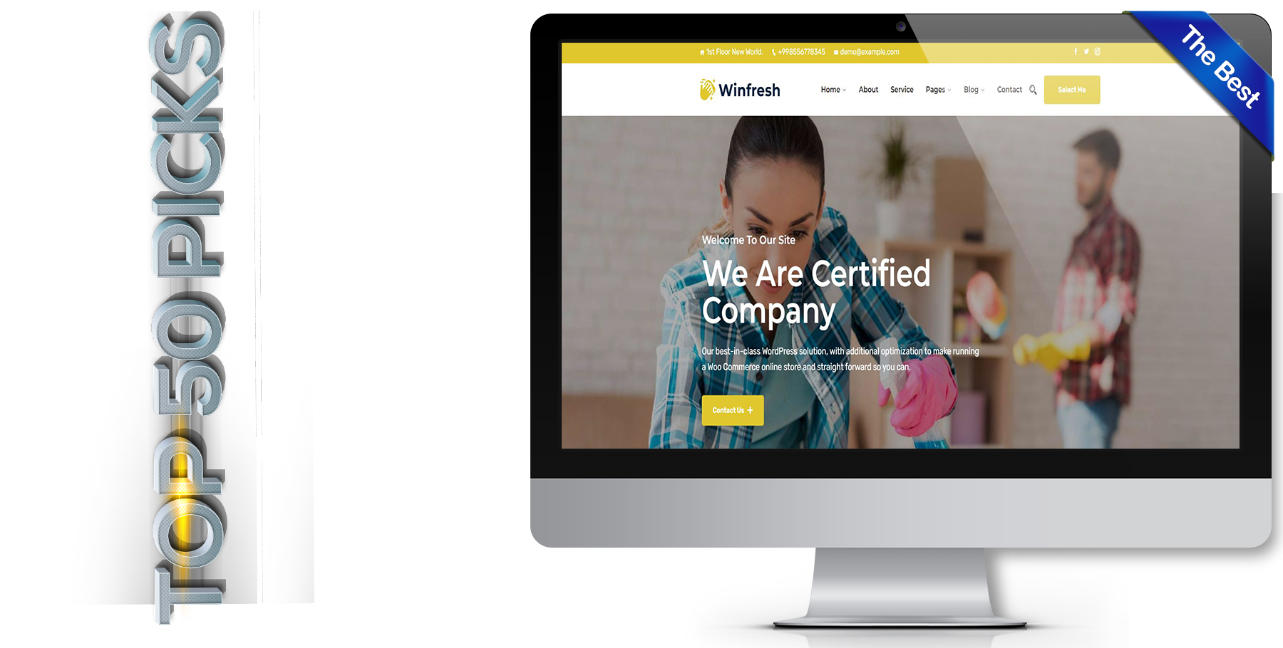 A website design in Cleaning Service called Winfresh