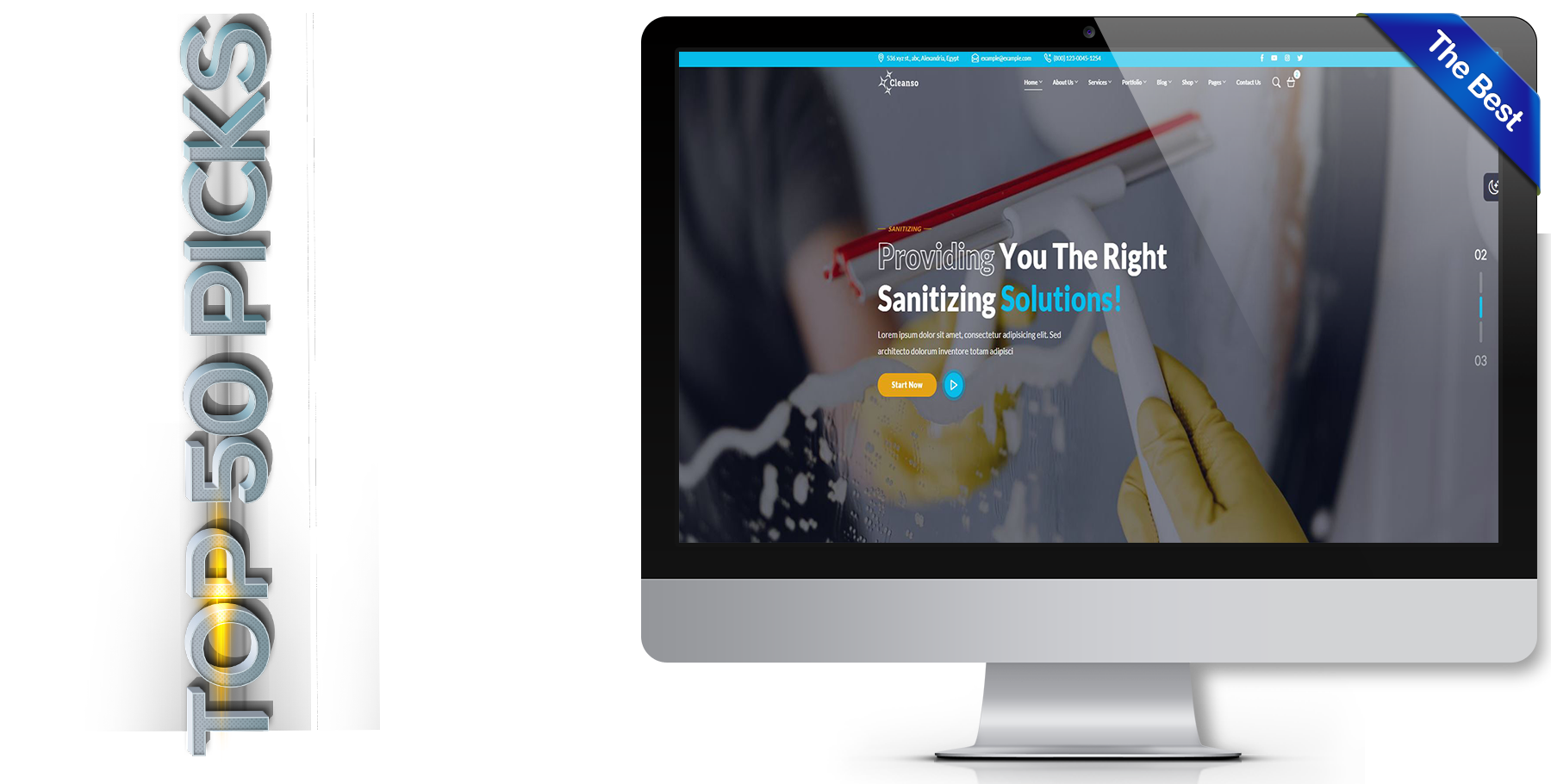 A website design in Cleaning Service called Cleanso