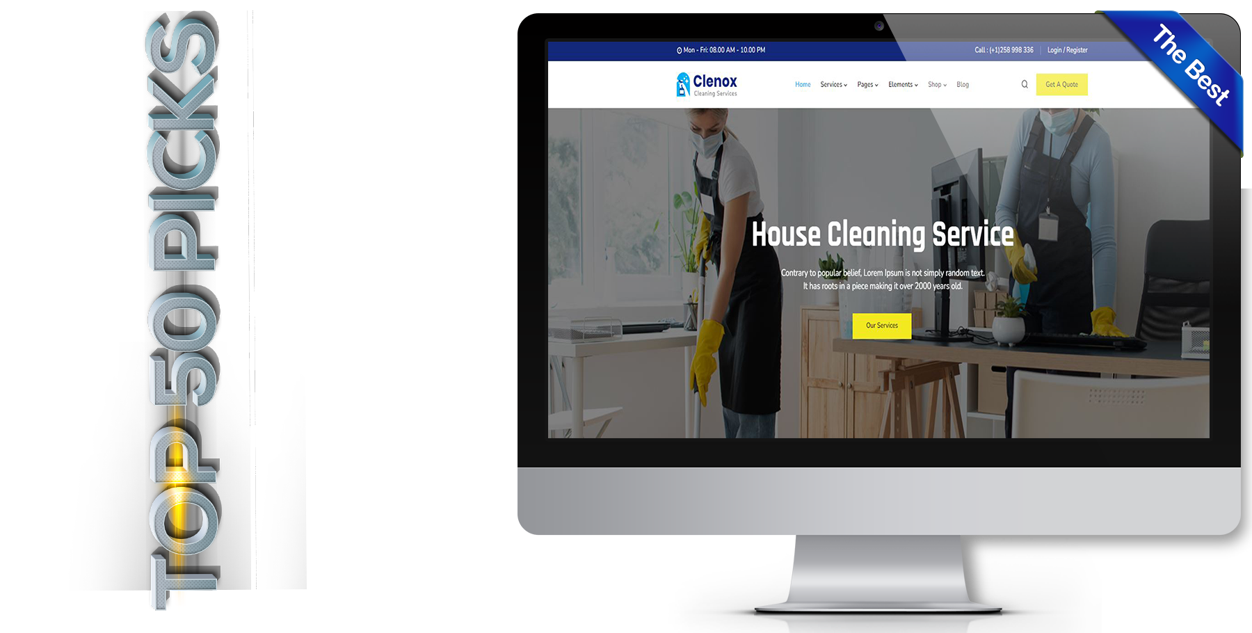 A website design in Cleaning Service called Clenox