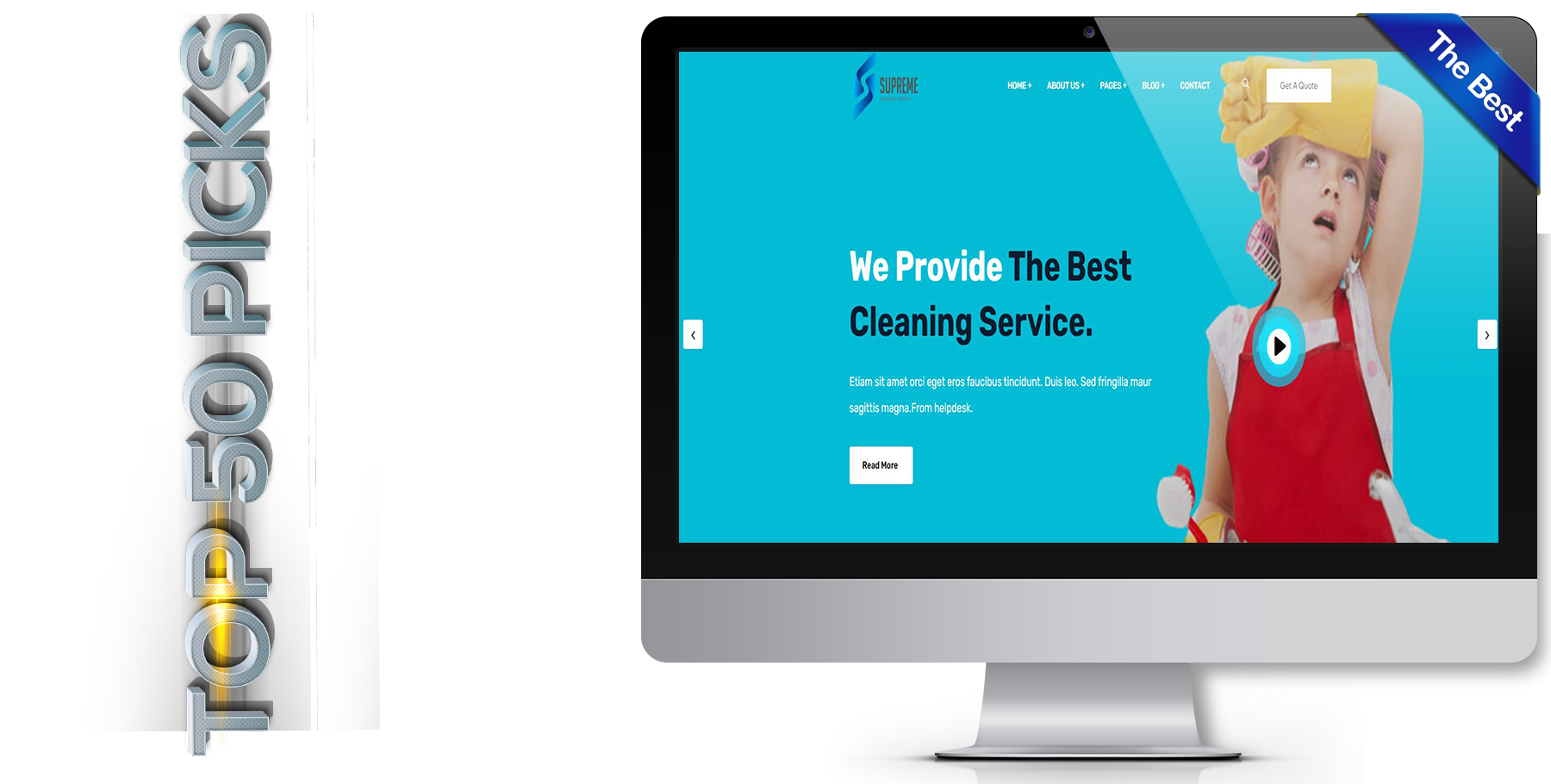 A website design in Cleaning Service called Domka