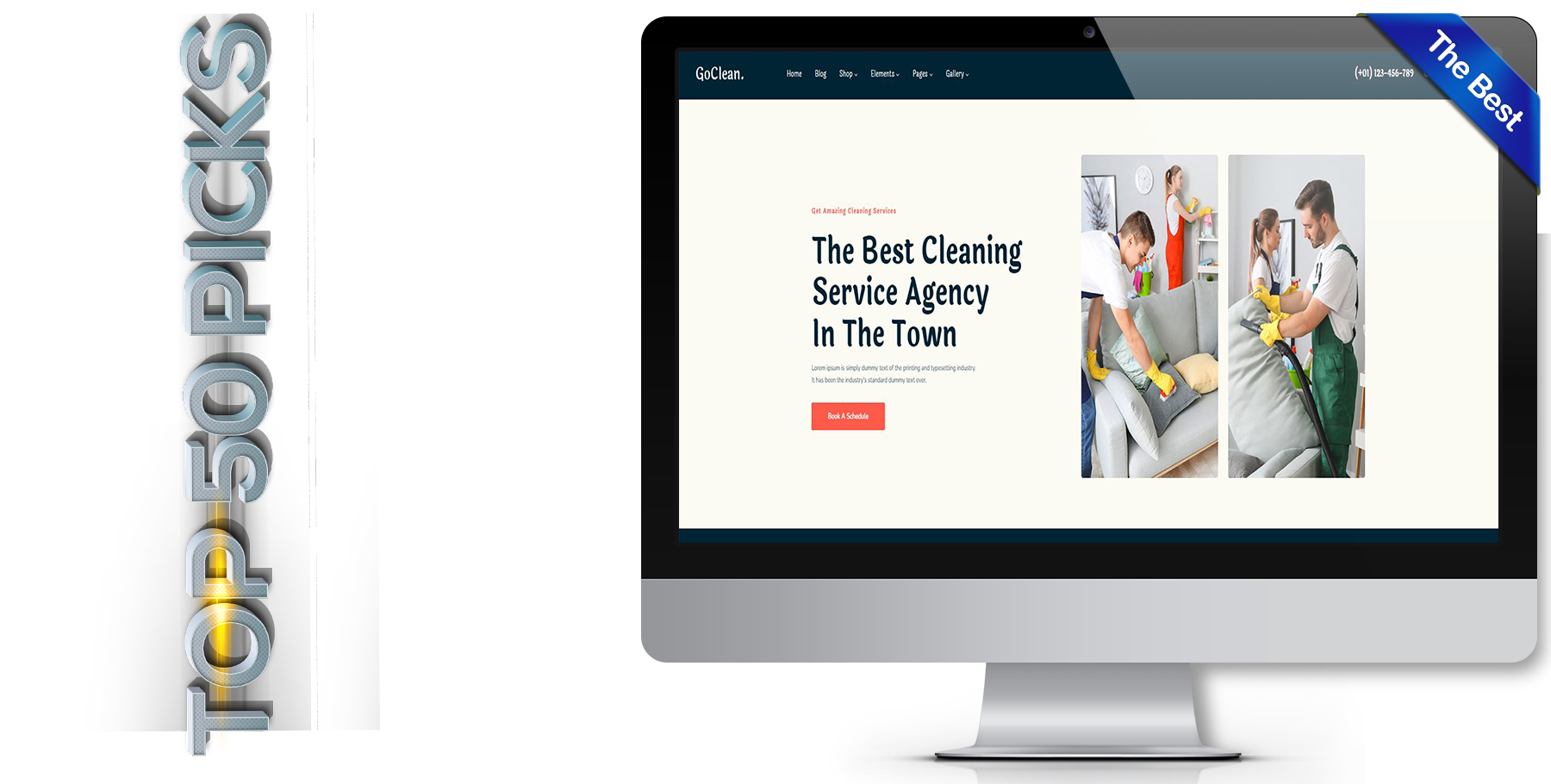 A website design in Cleaning Service called GoClean