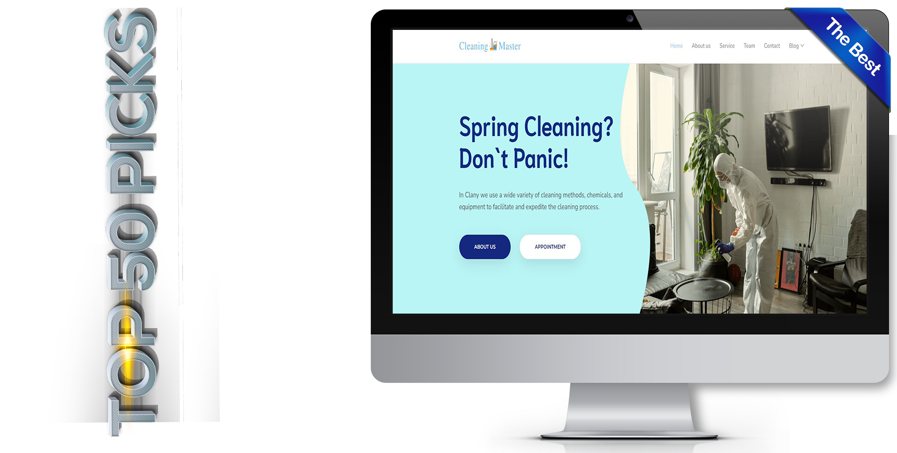 A website design in Cleaning Service called Cleaning Master