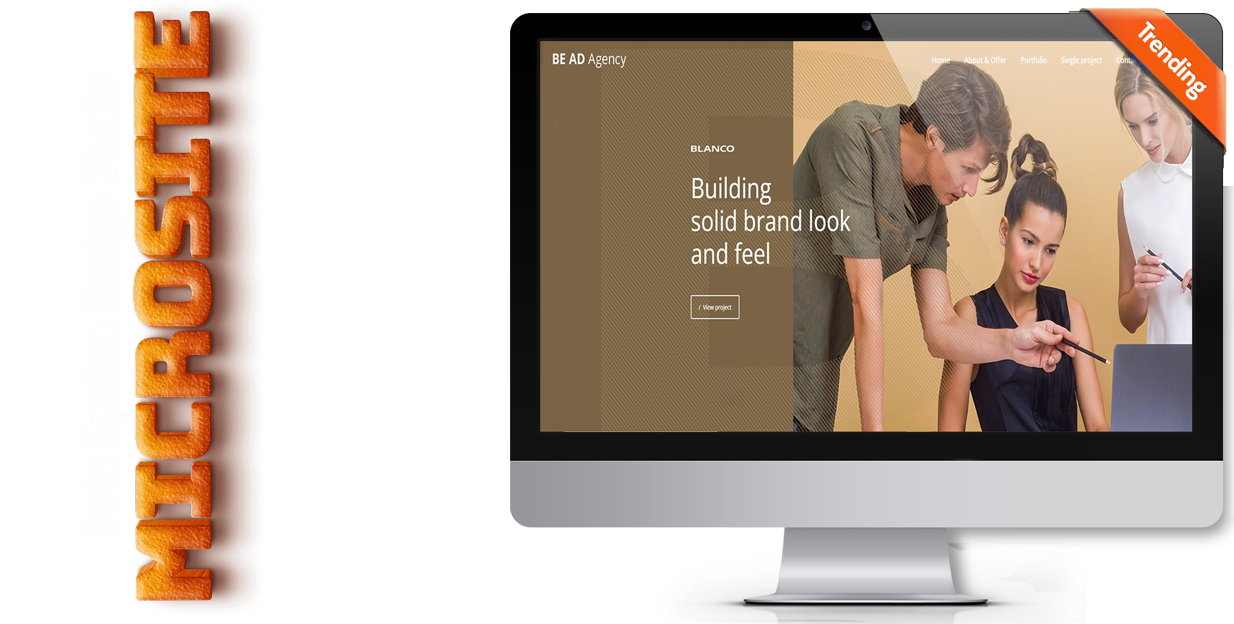 A website design in influencer called AD Agency