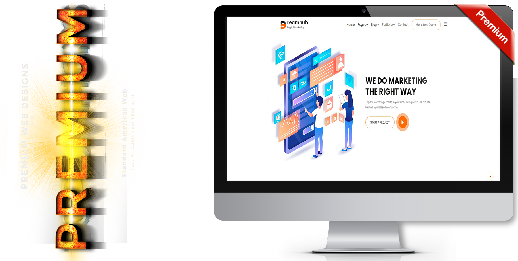 A website design in influencer
